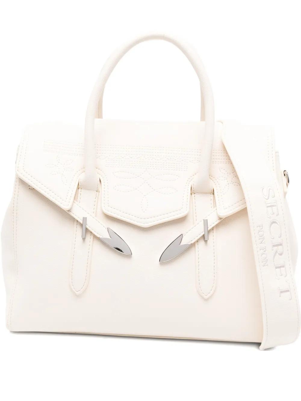 ハンドバッグ SECRET PON-PON Woman Handbag Lilac LAYA XSMALL MAUVE Purple Leather Handbag for Women - Gisèle S Pastel Lilac