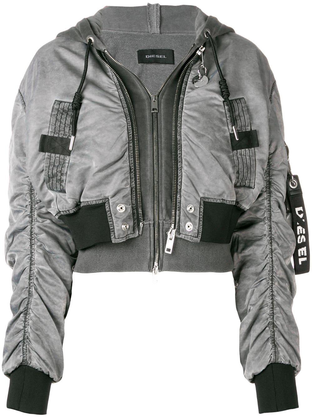 grey cropped jackets