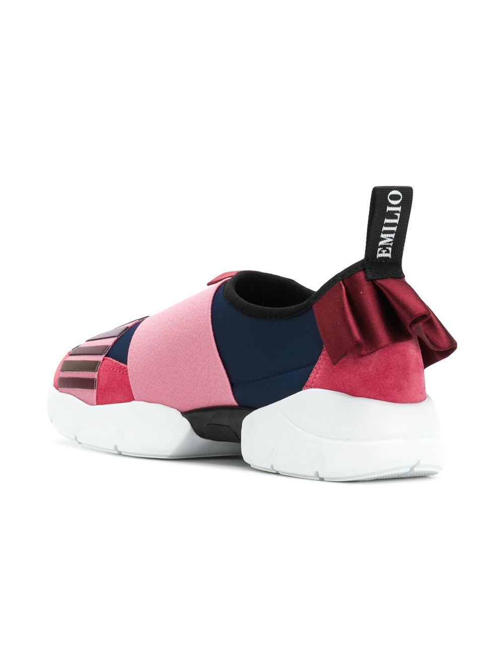 Emilio Pucci City Up Ruffle Trainers Slip On Sneakers Shoes 37