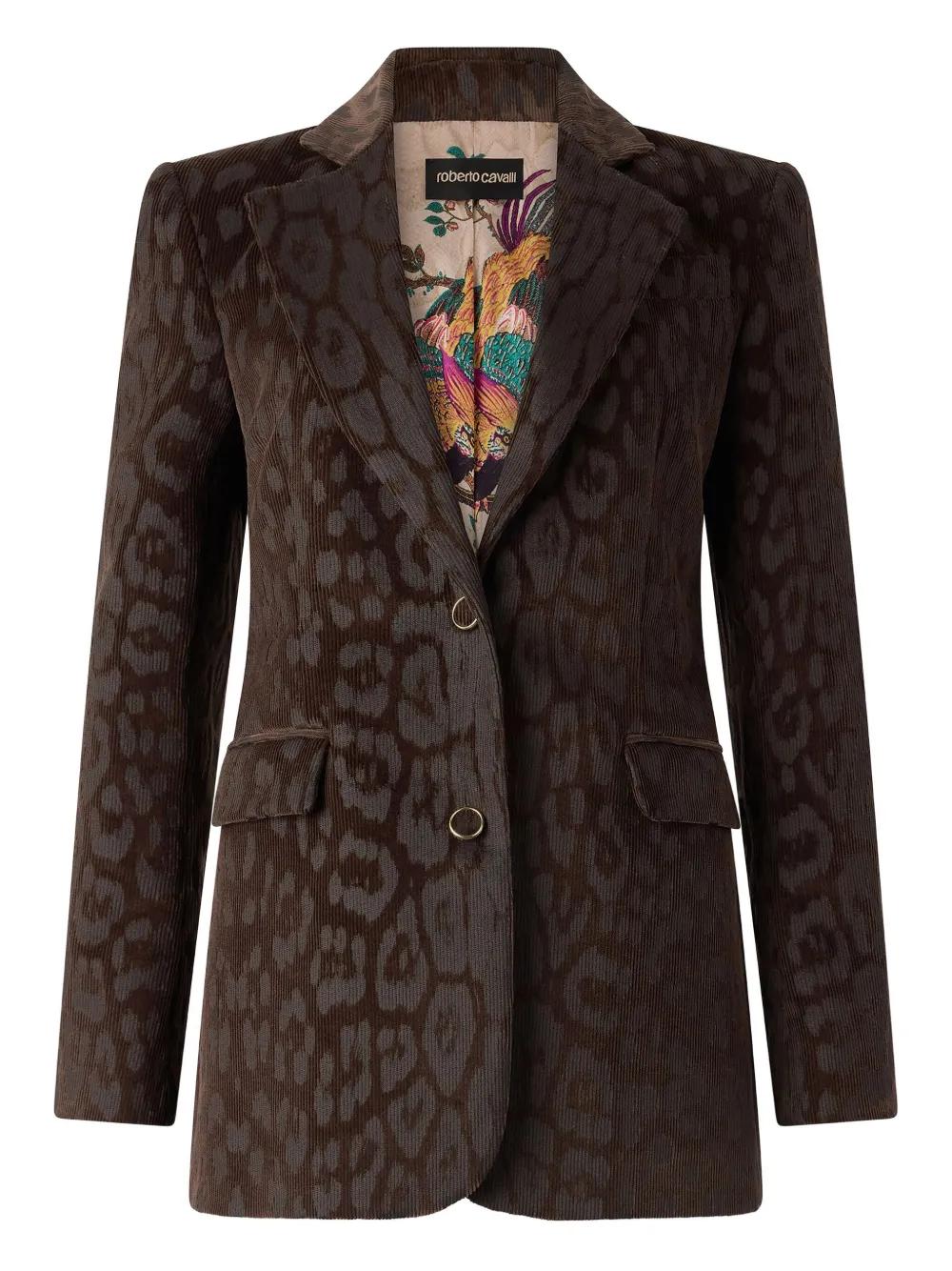 ジャケット ROBERTO CAVALLI SINGLE-BREASTED CADY JACKET 28059297_57545968_600.jpg