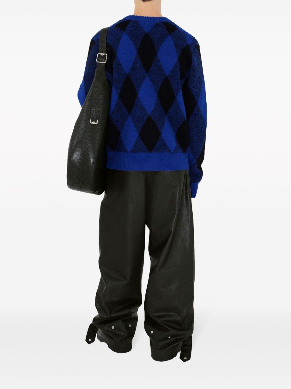 Burberry Argyle-Pattern Wool Sweater in Blue for Men Lyst UK