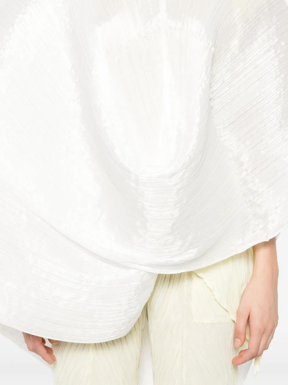 Pleats Please Issey Miyake Pleated Cape in White | Lyst