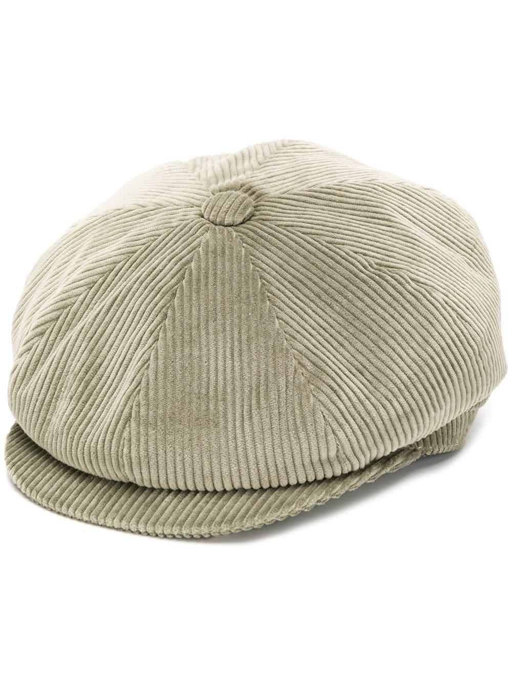 Brunello Cucinelli Ribbed Corduroy Beret in Green for Men - Lyst