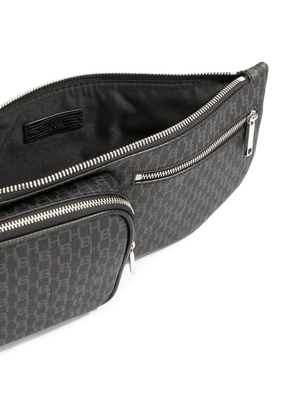 BOSS by HUGO BOSS Monogram-print Belt Bag in Gray for Men | Lyst