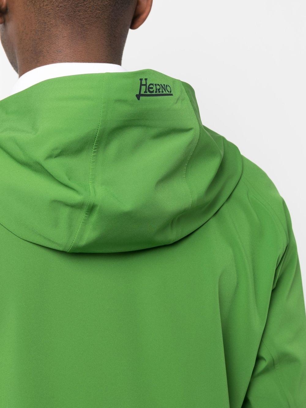 Herno High-neck Hooded Jacket in Green for Men | Lyst