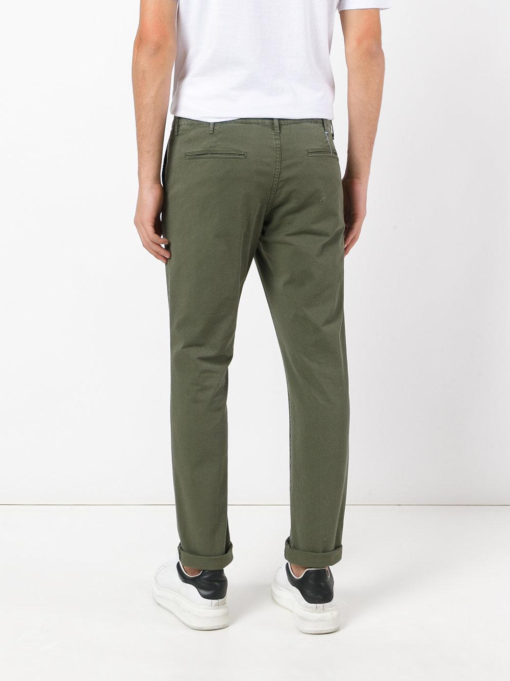 Pence Cotton Classic Chinos in Green for Men - Lyst