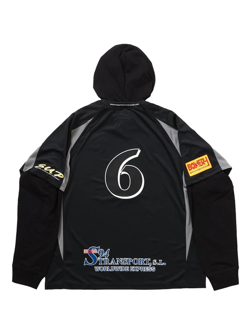 Supreme Soccer Hooded Jersey in Black for Men | Lyst