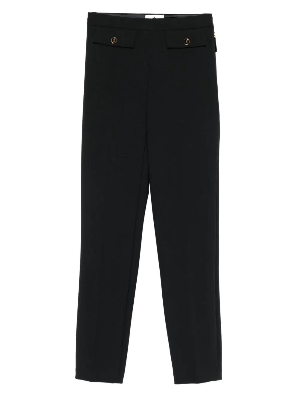 パンツ ELISABETTA FRANCHI Woman Pants Black PA074 110 Elisabetta Franchi Woman Smoking Pants with Side Slits