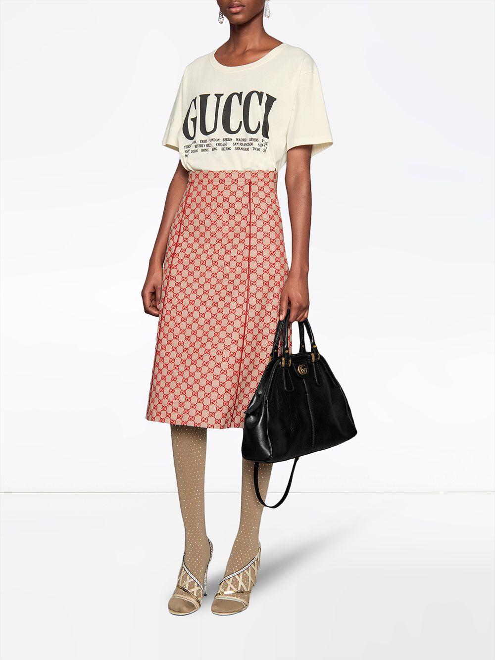 Gucci Re(belle) Medium Top Handle Tote in Black | Lyst