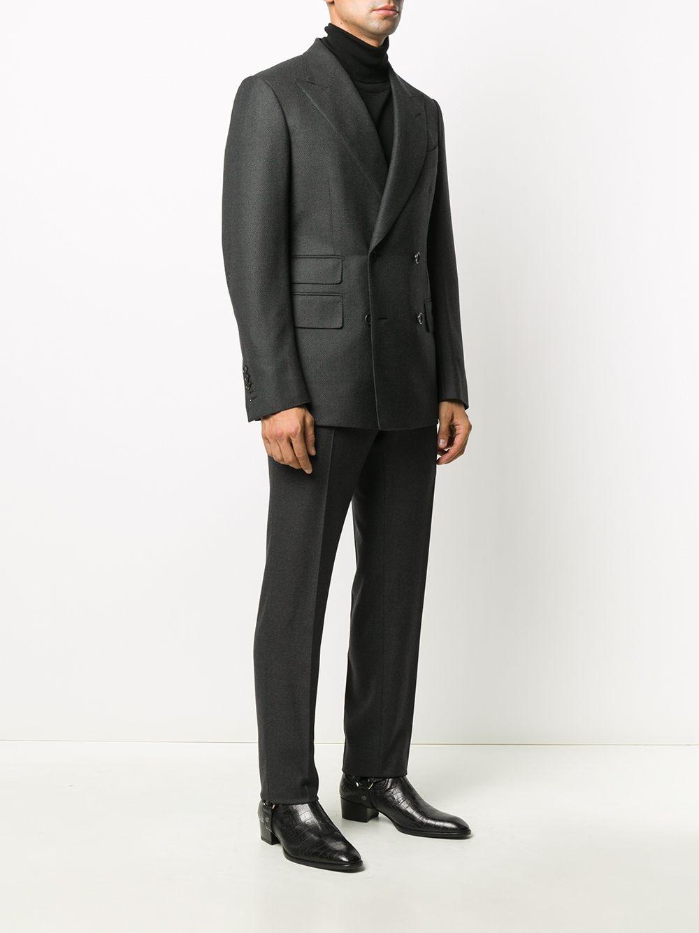 Tom Ford Wool Two-piece Double-breasted Suit in Grey (Gray) for Men - Lyst