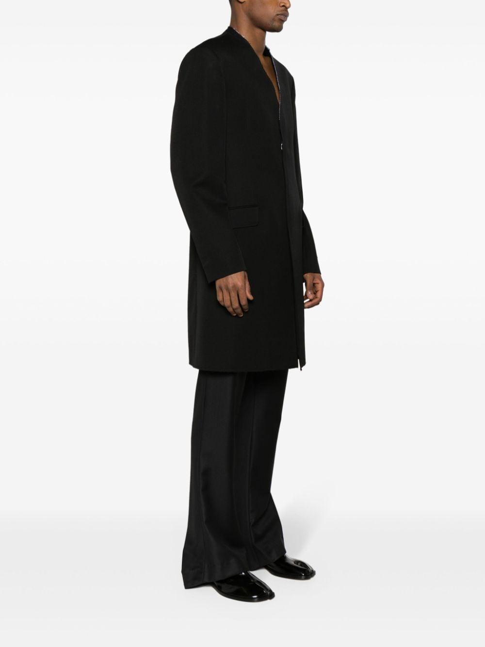 Maison Margiela distressed single-breasted coat - Black