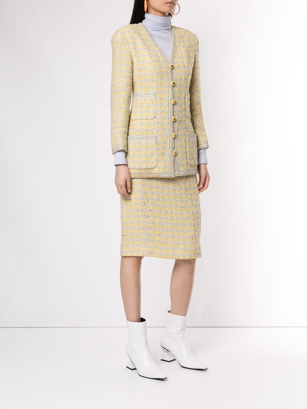 yellow chanel dress