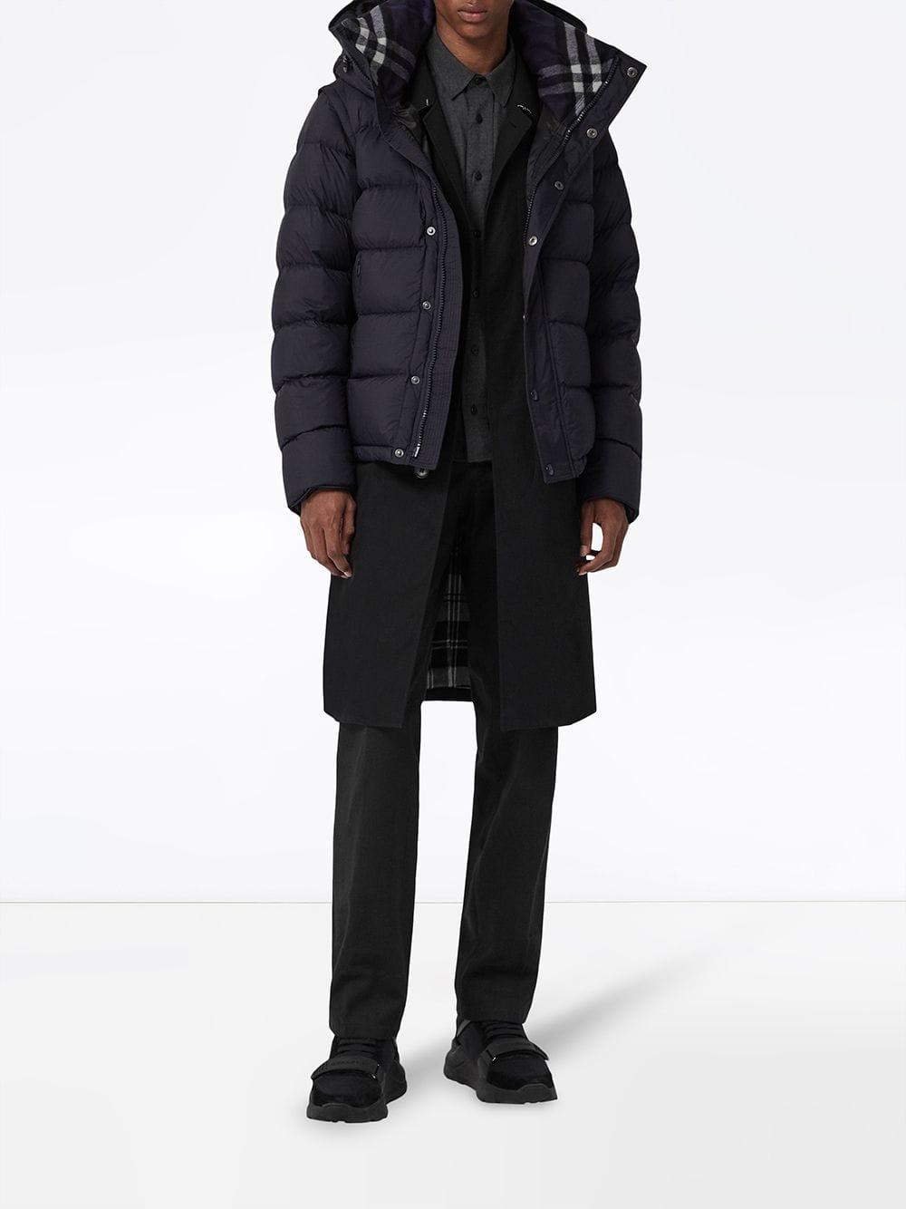 Burberry Puffer Jas Met Afneembare Mouwen in het Blauw voor heren | Lyst NL