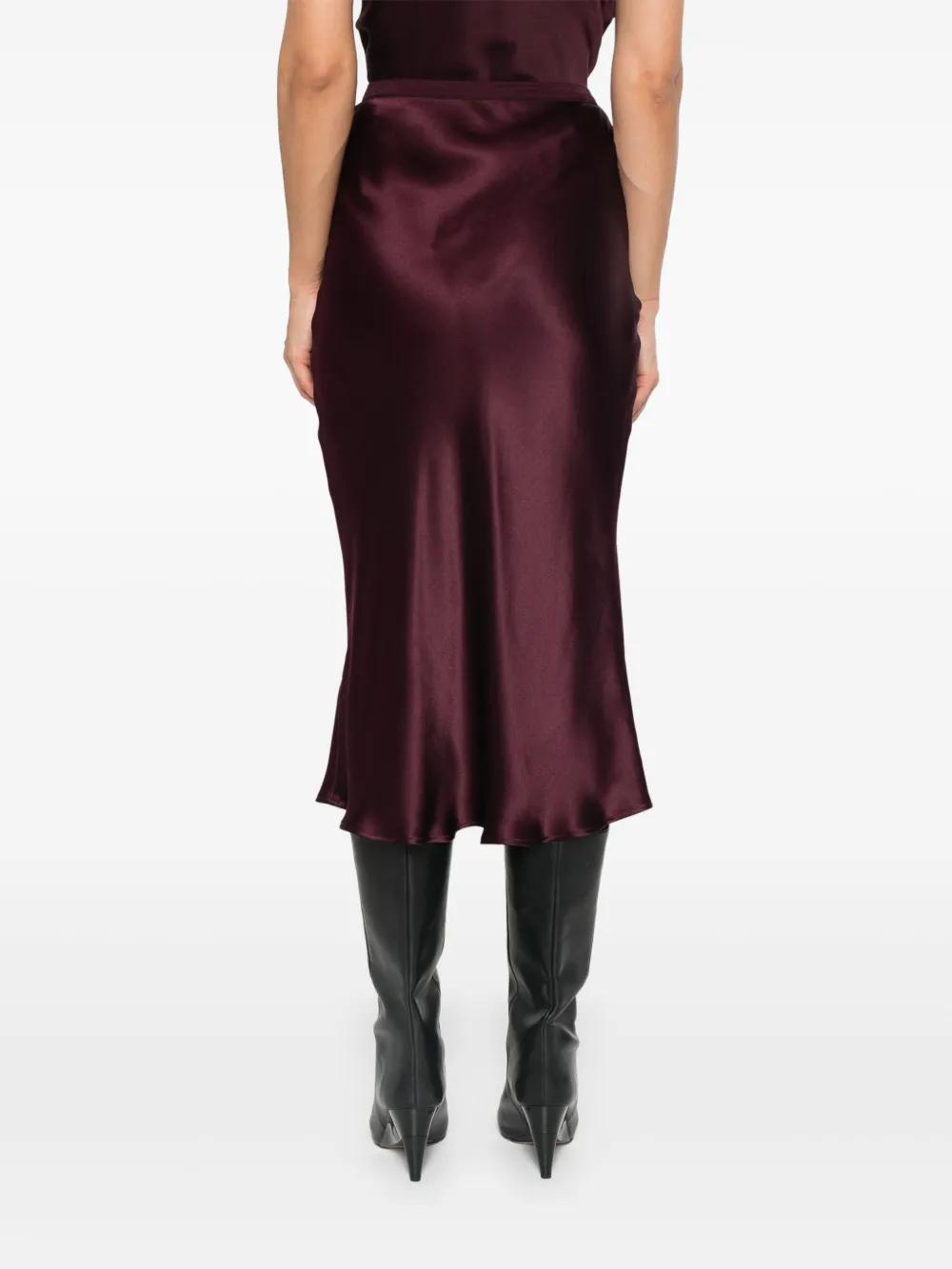 【関税込み】ANINE BING ブラック Bar ミディアムスカート ANINE BING Bar Silk Skirt - Black