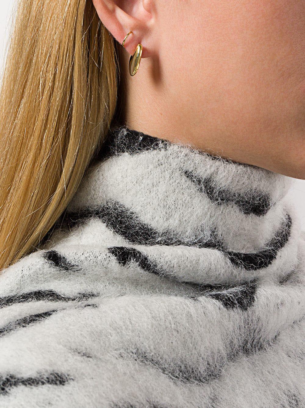 MARIA BLACK　 Dogma Twirl Black Gold Maria Black Dogma Twirl Earring, $52 | farfetch.com | Lookastic