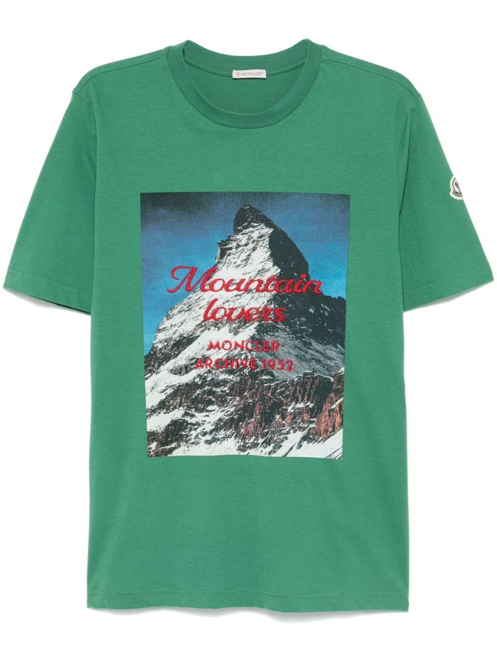 Moncler mountain logo t shirt hotsell