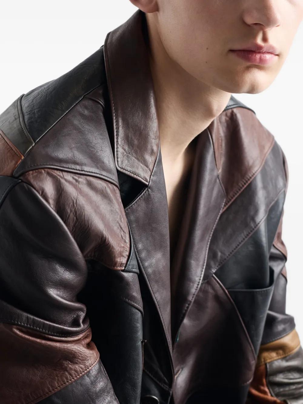 PRADA レザー ジャケット ダークブラウン メンズ Prada レザージャケット | Lyst