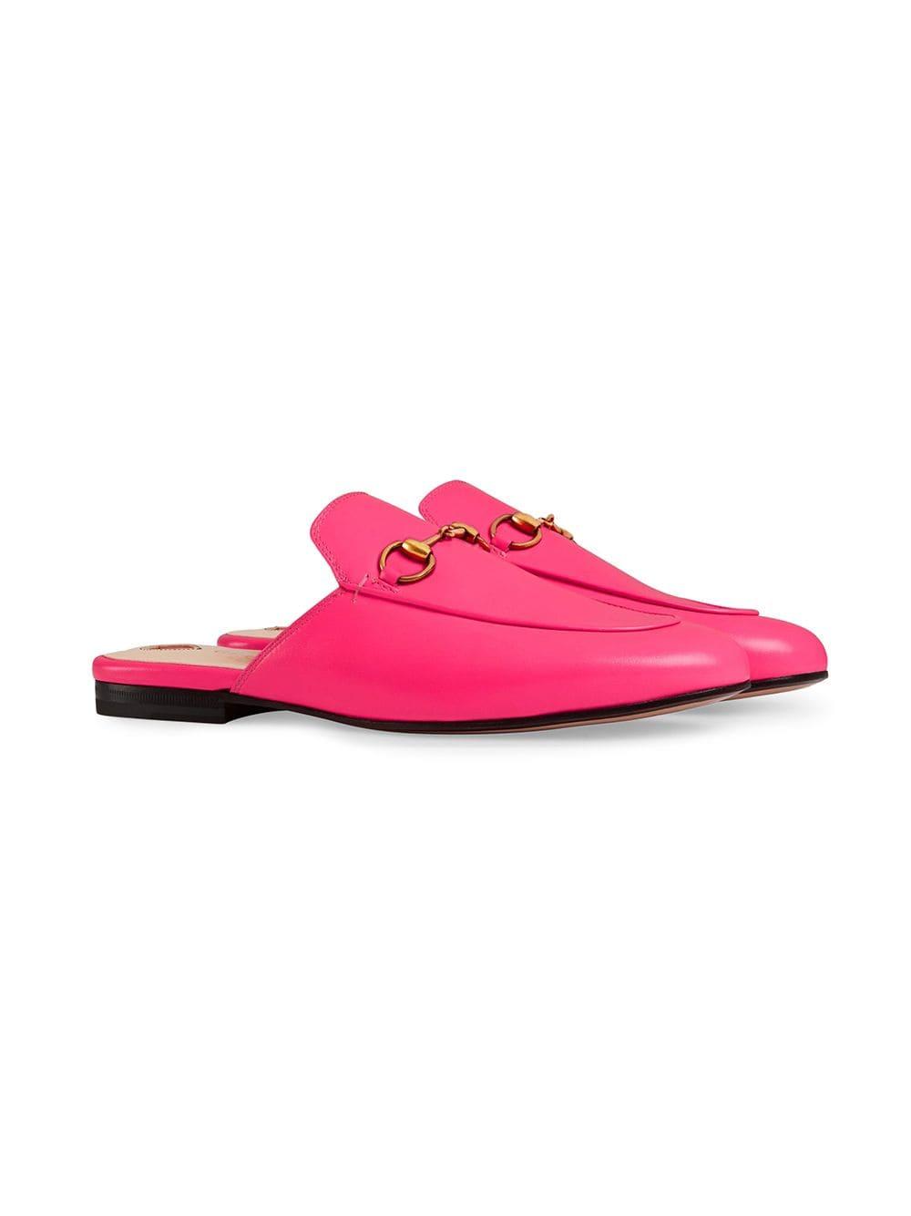Gucci Princetown Mules in Pink | Lyst