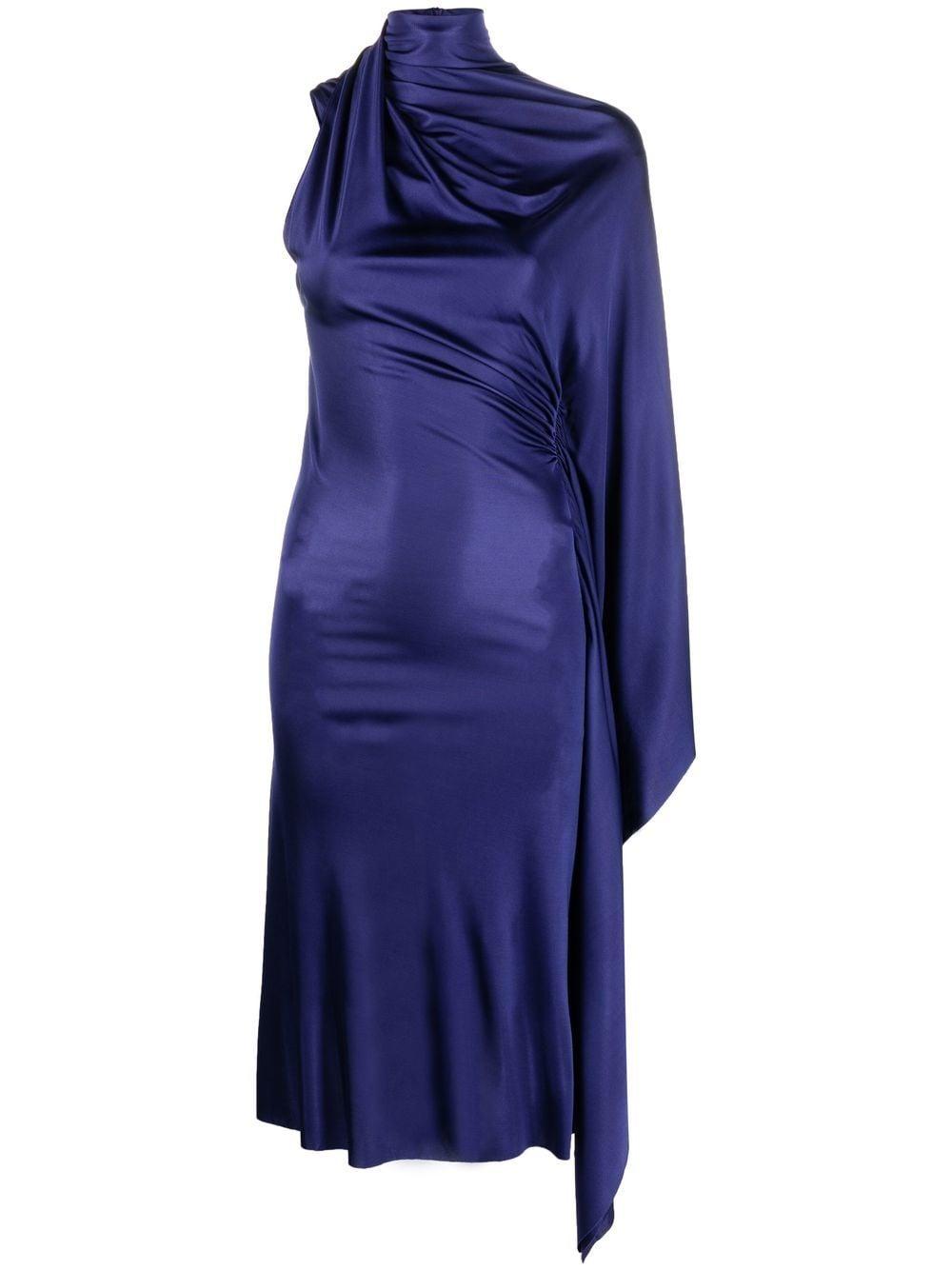 Jupe drapée à design asymétrique Atlein en coloris Bleu | Lyst