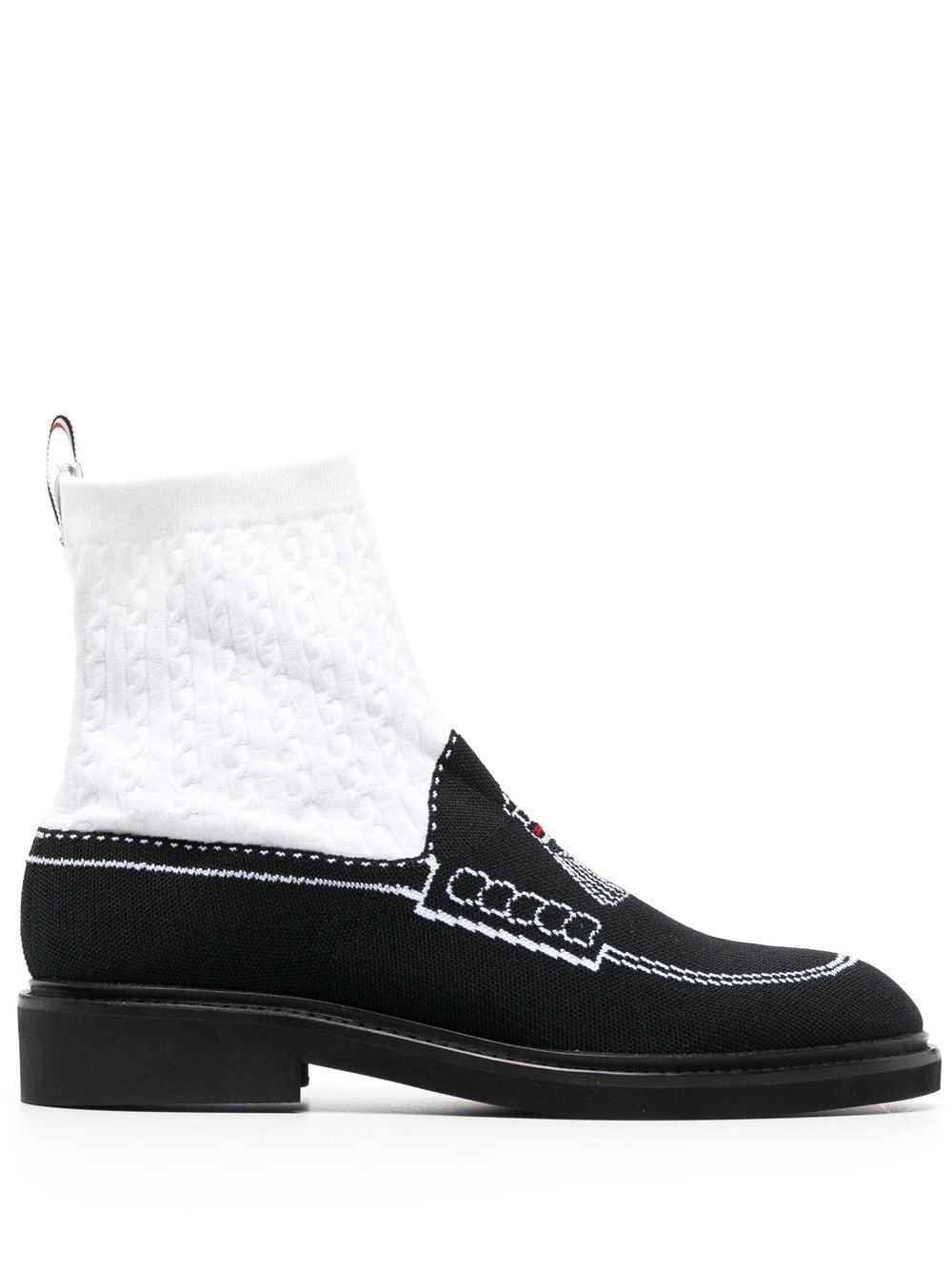 Thom Browne Tassel Loafer Sock Boots in Black Lyst