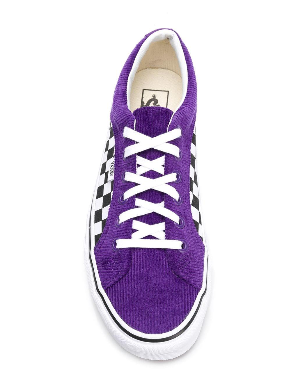 purple corduroy slip on vans