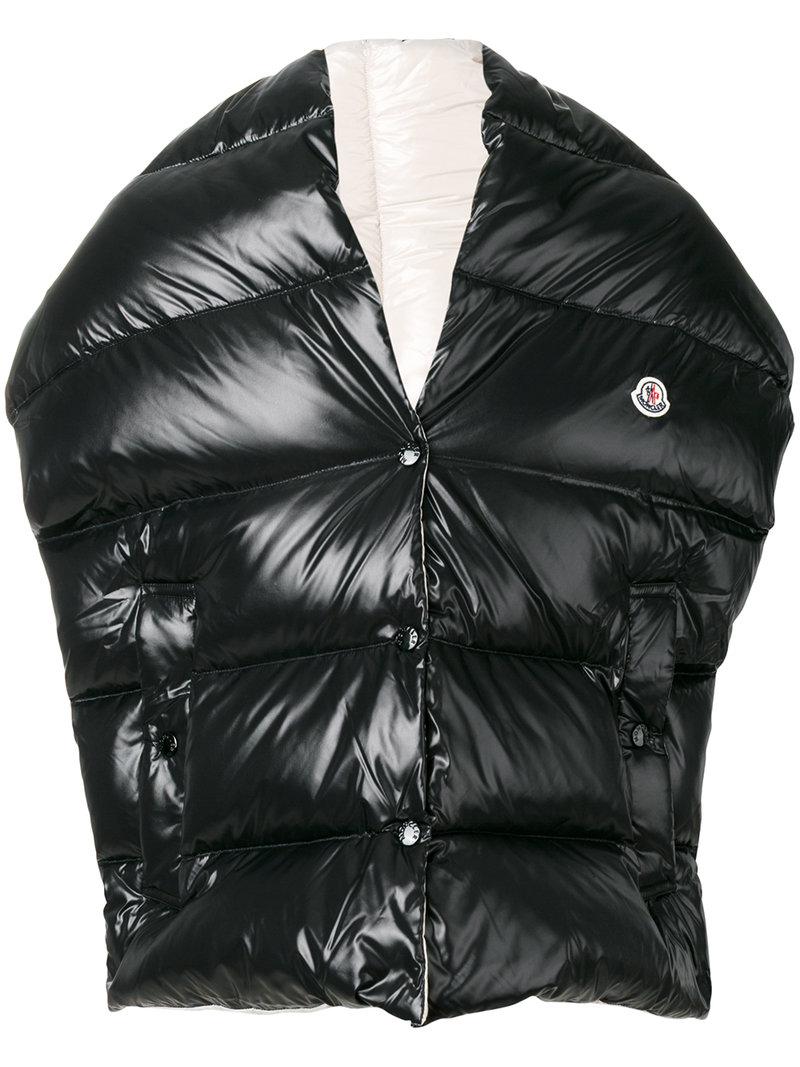 Moncler Goose Padded Scarf in Black - Lyst
