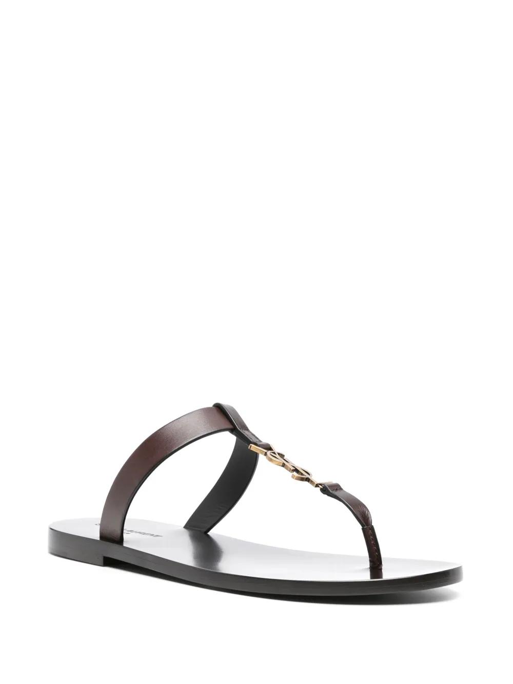 サンダル Saint Laurent Flip-flops and thongs SAINT LAURENT leather flip flops | REVERSIBLE
