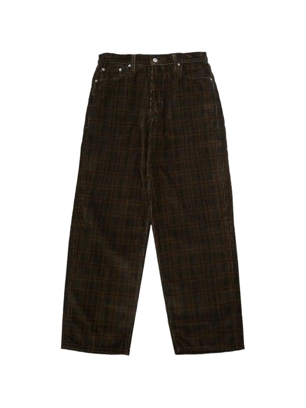 Levi's 578 Baggy Plaid Corduroy Trousers in White for Men | Lyst