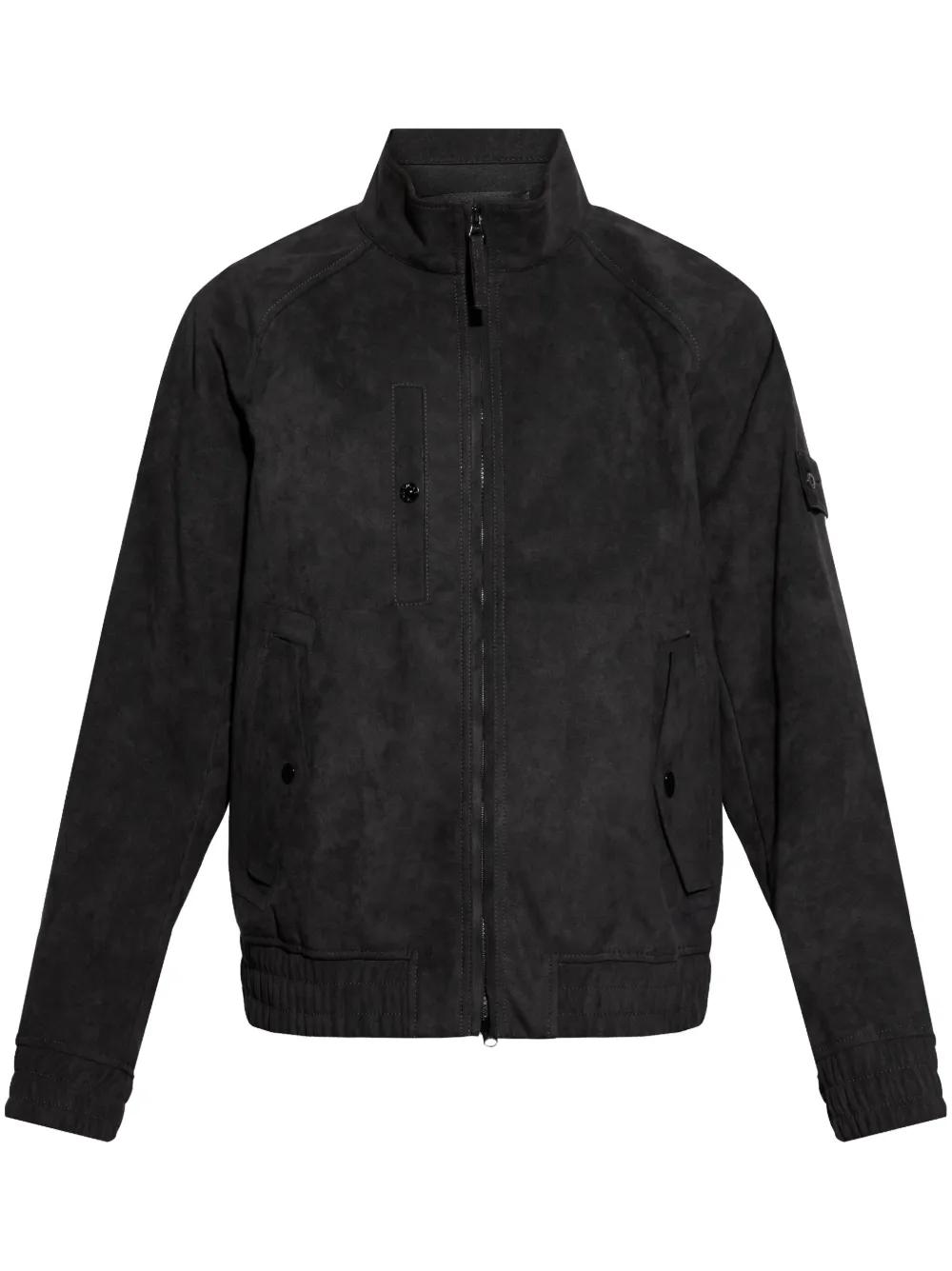 Stone Island Alcantara Ghost Bomber Jacket in Black for Men | Lyst