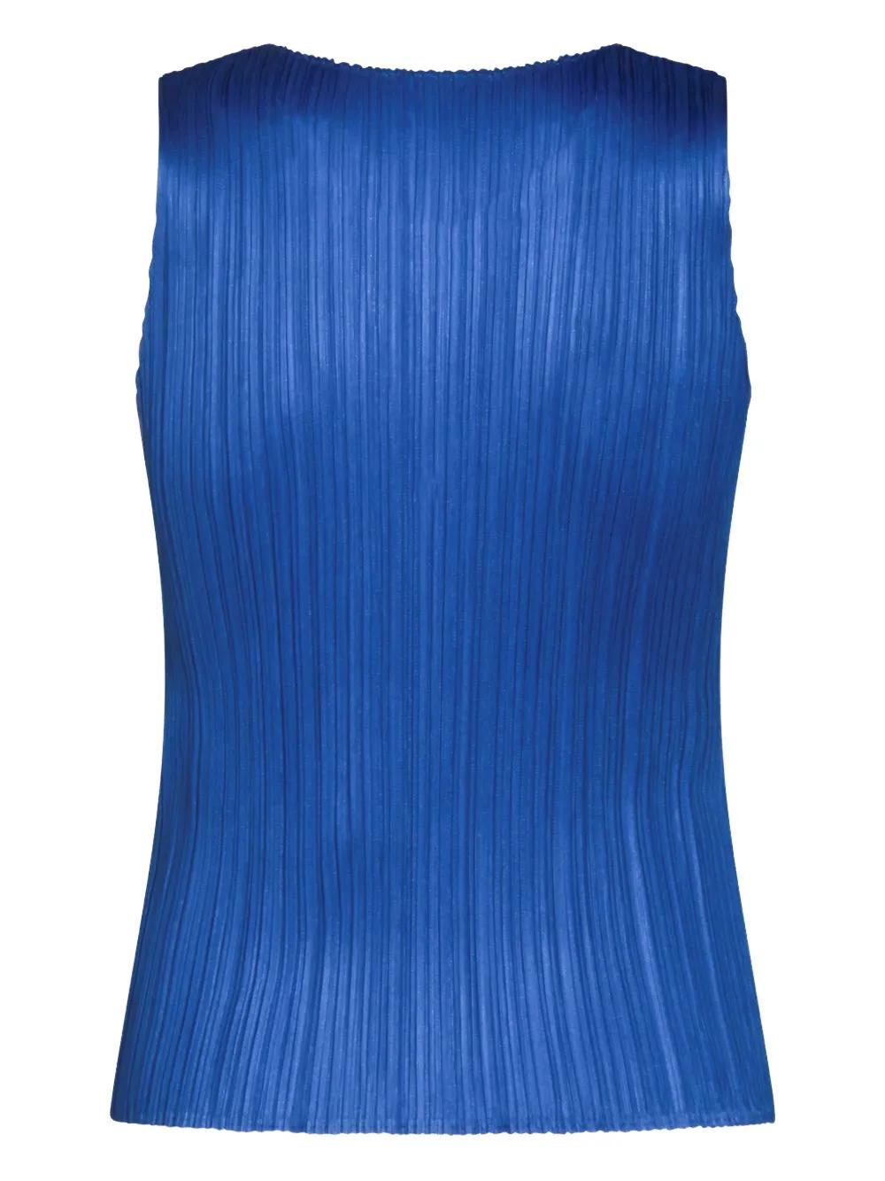 イッセイミヤケ◆PLEATS PLEASE◆空色◆タンクトップ ♯4(7222) イッセイミヤケ◇PLEATS PLEASE◇空色◇タンクトップ ♯4(7222