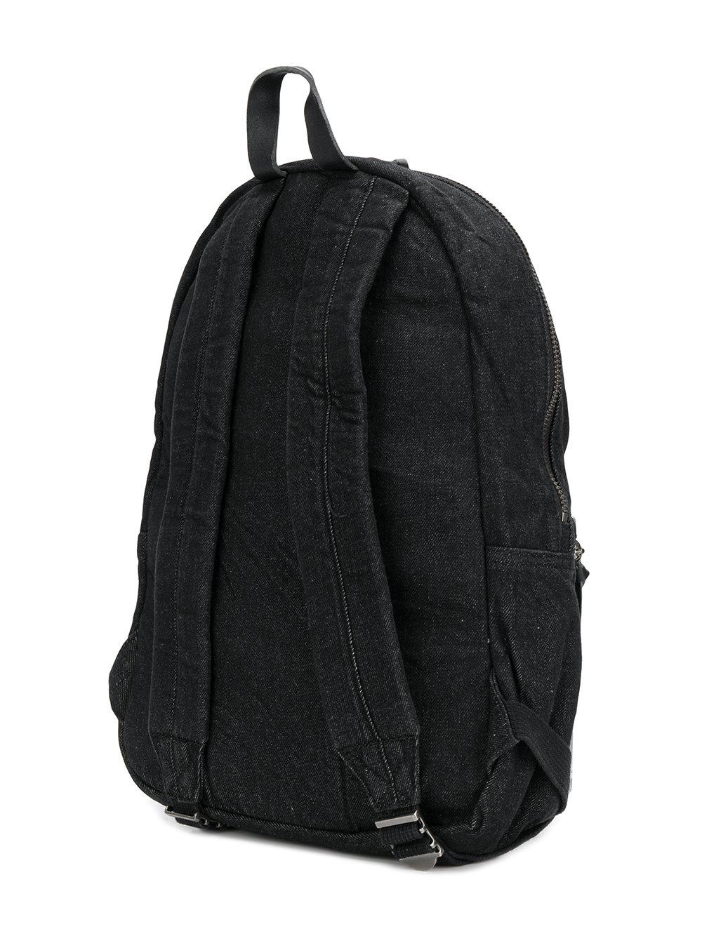 Polo Ralph Lauren Distressed Logo Print Backpack in Black ...