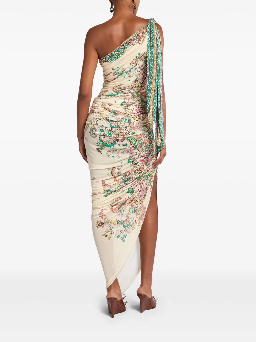 etro one shoulder dress Etro One-Shoulder Dress