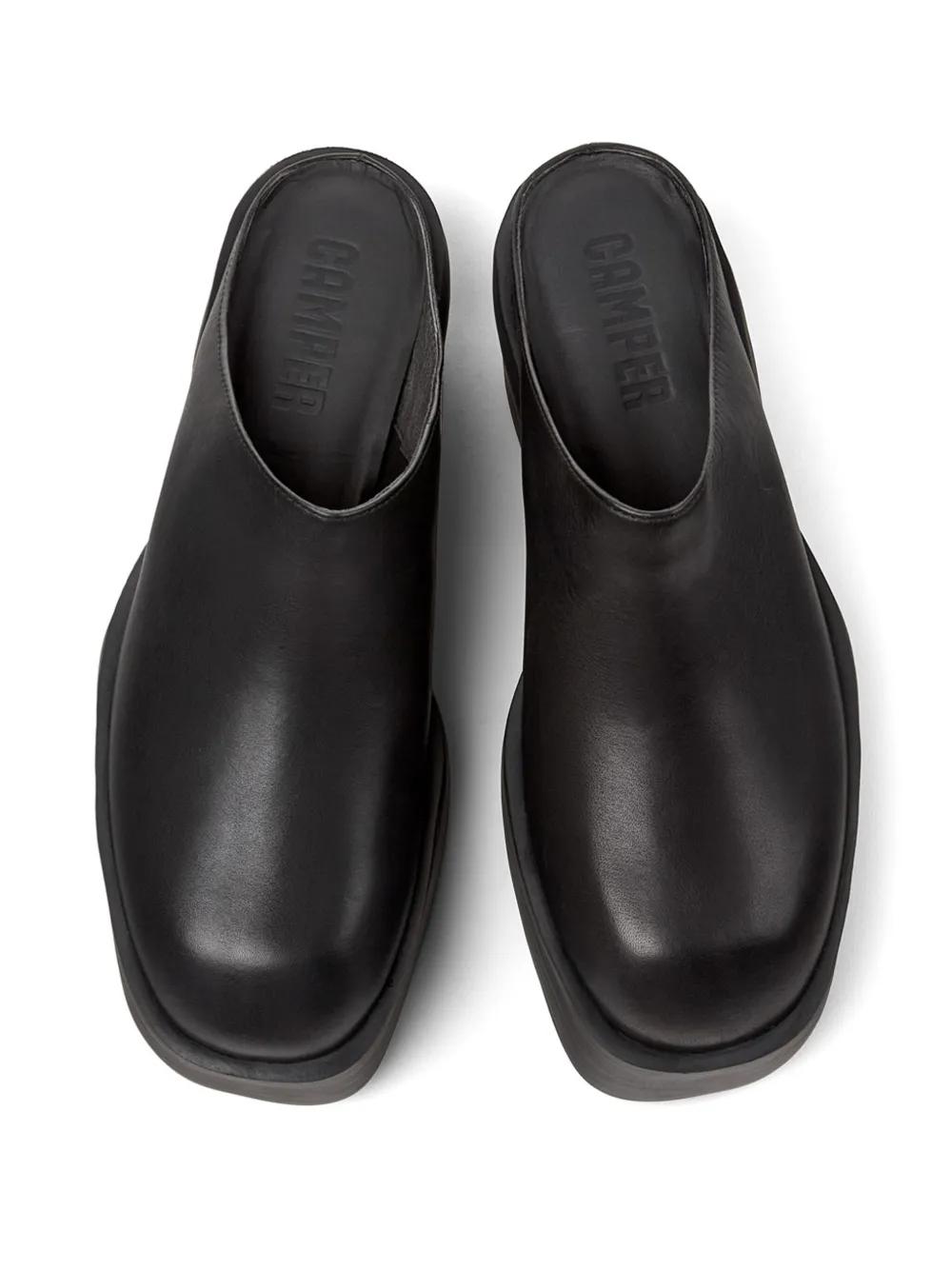 Camper Billie Leather Mules in Black | Lyst