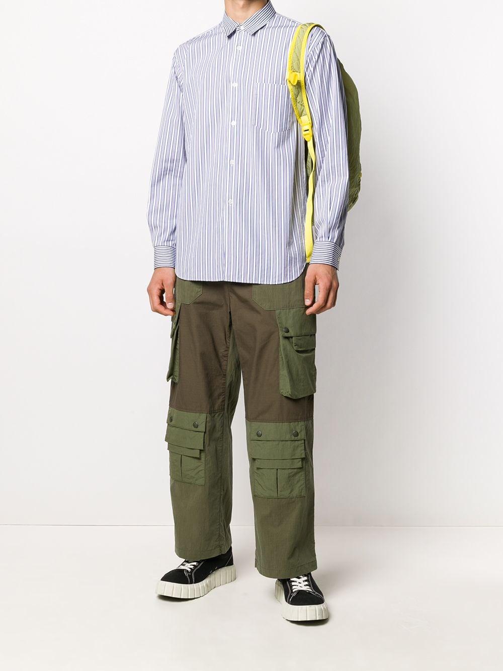 white wide leg cargo pants