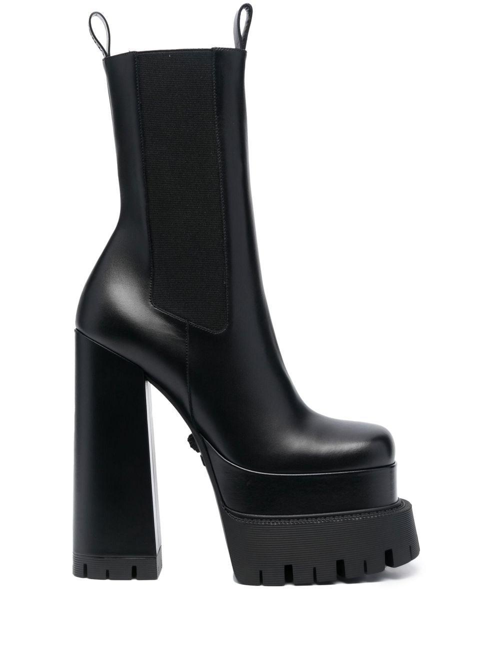 Versace 180mm Ridged-platform Sole Boots in Black | Lyst
