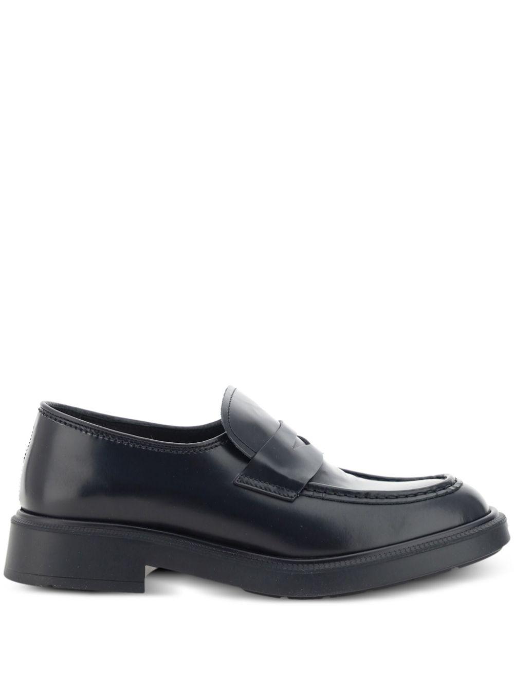 Marni レディース ブラック レザーローファー フラットシューズ Marni レディース ブラック レザーローファー フラットシューズ