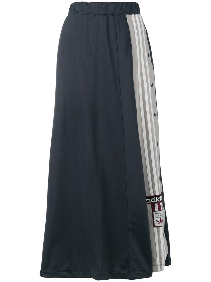 adidas Adibreak Long Skirt in Grey (Gray) - Lyst