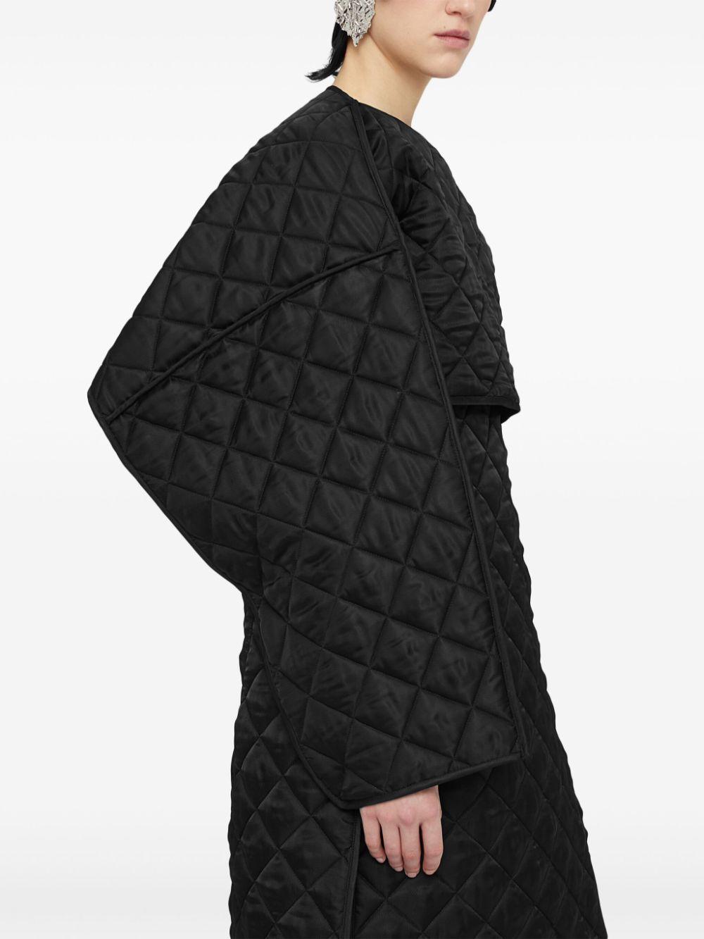 Jil Sander レディース ブラック キルティング コート コート