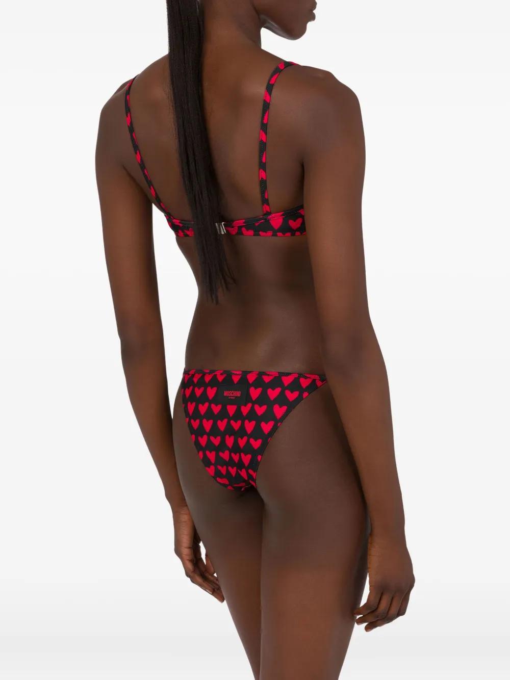 MOSCHINO SWIM ビーチドレス Graphic Print Ruffles Crisscross Deep V Neck Swim Dress