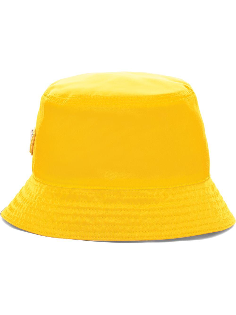 Prada Rubber Logo-plaque Bucket Hat in 