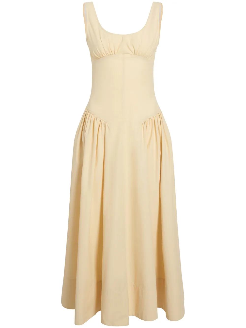 Proenza Schouler Kendall Midi Dress in Natural | Lyst
