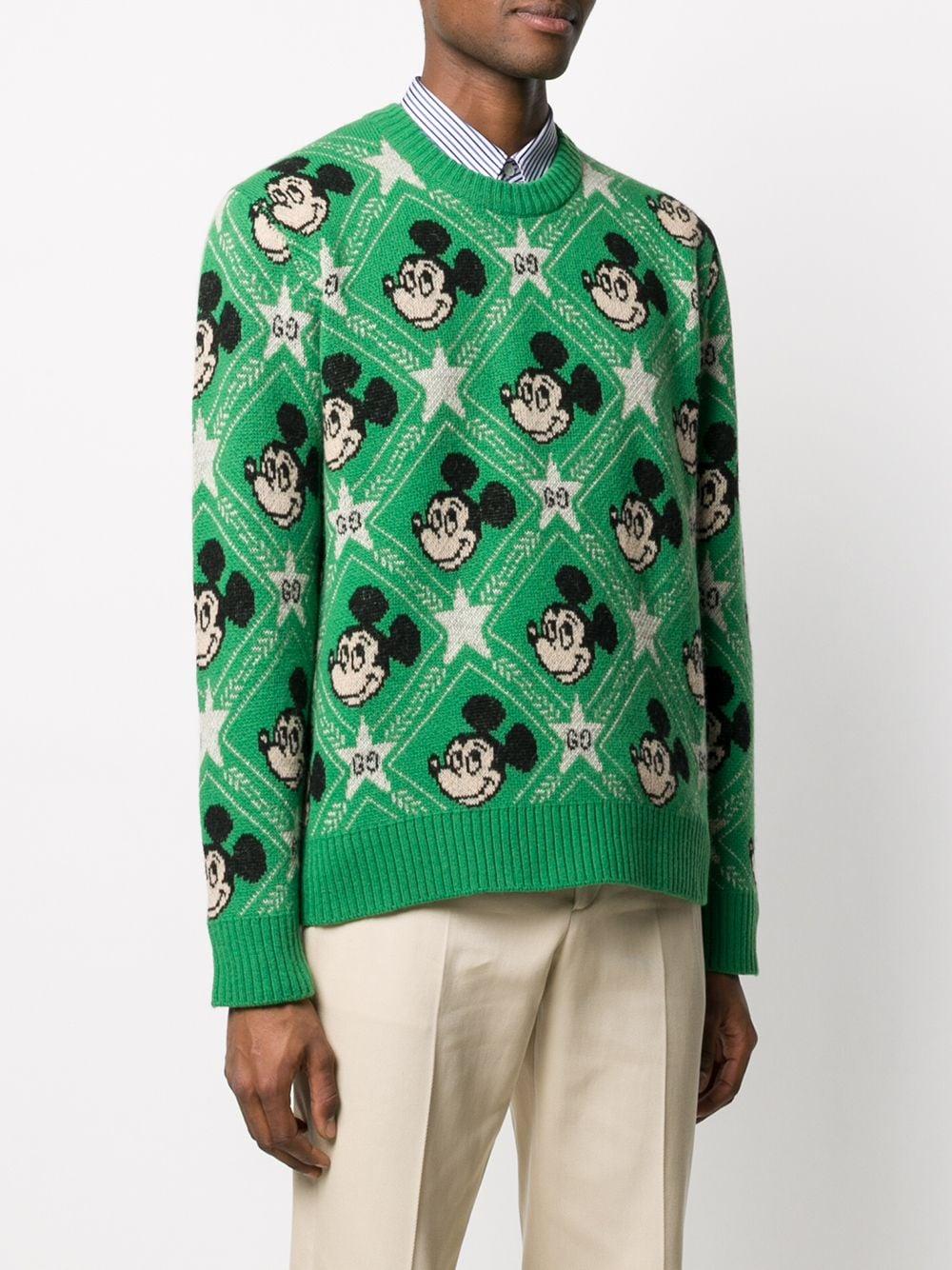 Eervol pad Narabar Gucci Disney X Mickey Mouse-intarsia Wool-blend Jumper in Green for Men |  Lyst
