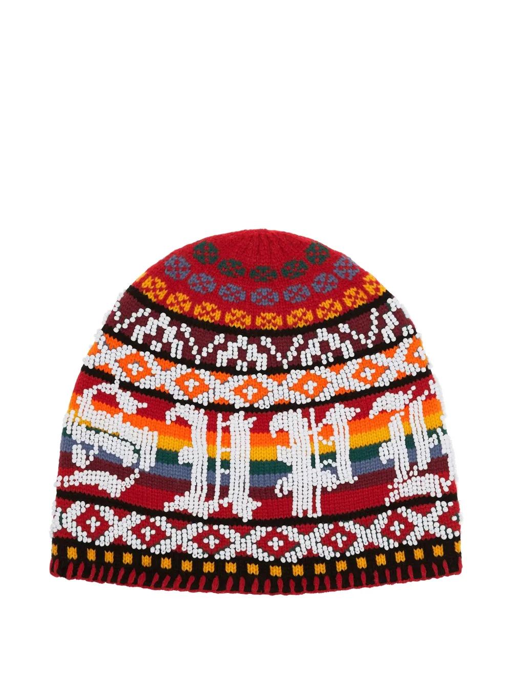 Supreme Beaded Beanie Hat in Red for Men | Lyst