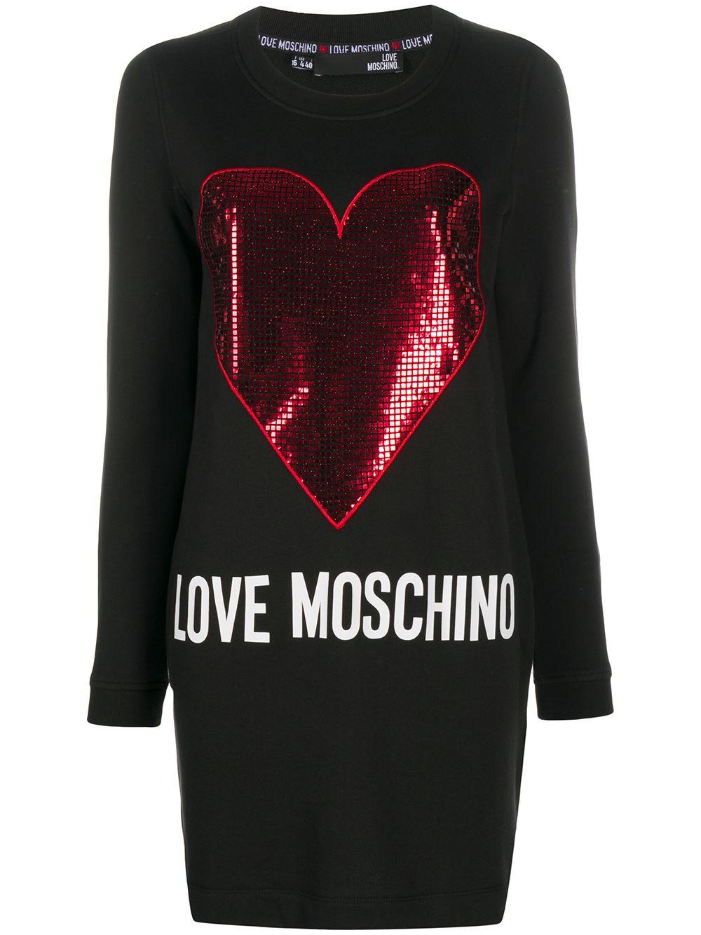love moschino heart logo sweatshirt