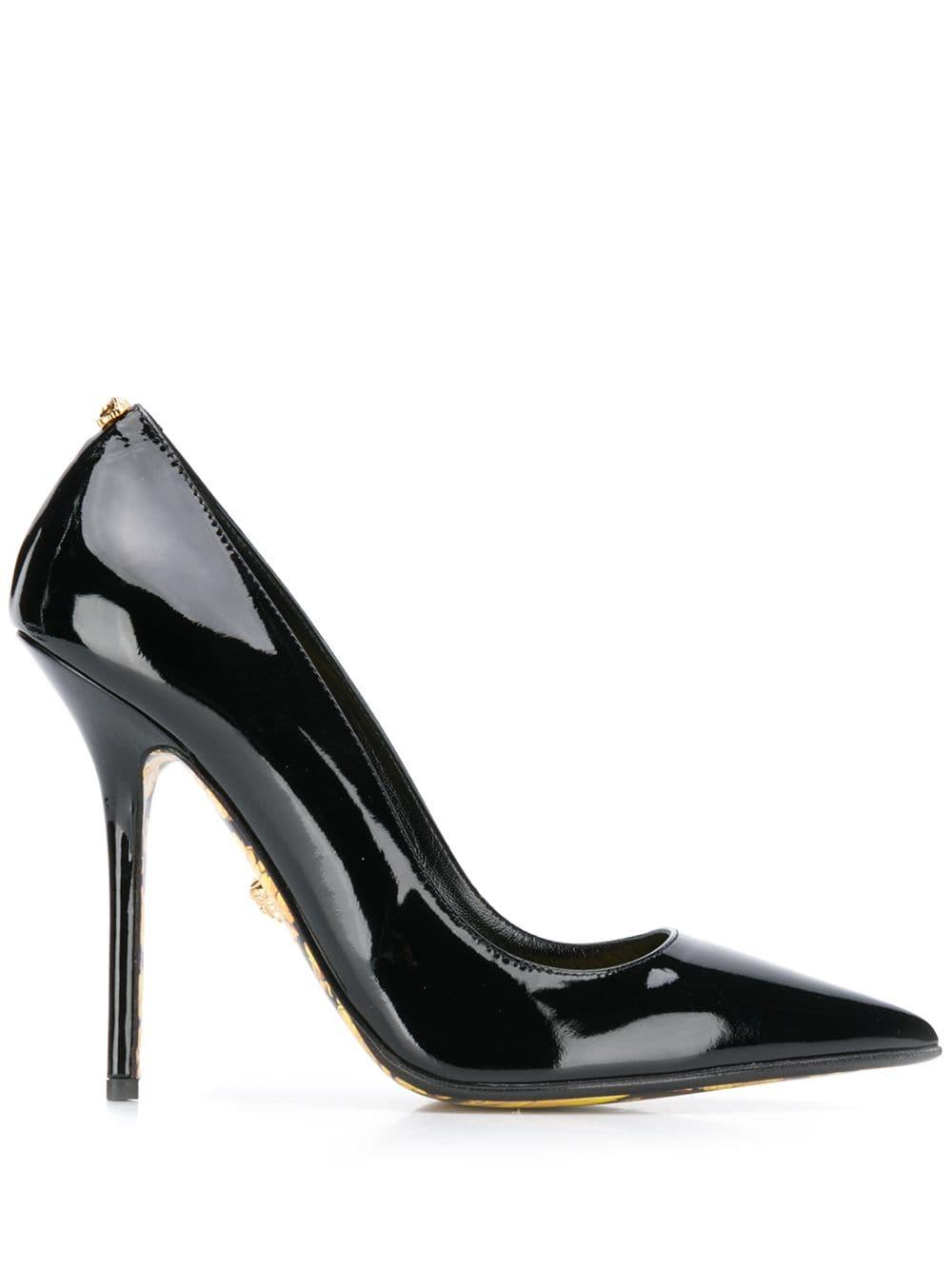 Versace Leather 110 Décolleté Pointed Toe Pumps in Black - Save 59% - Lyst