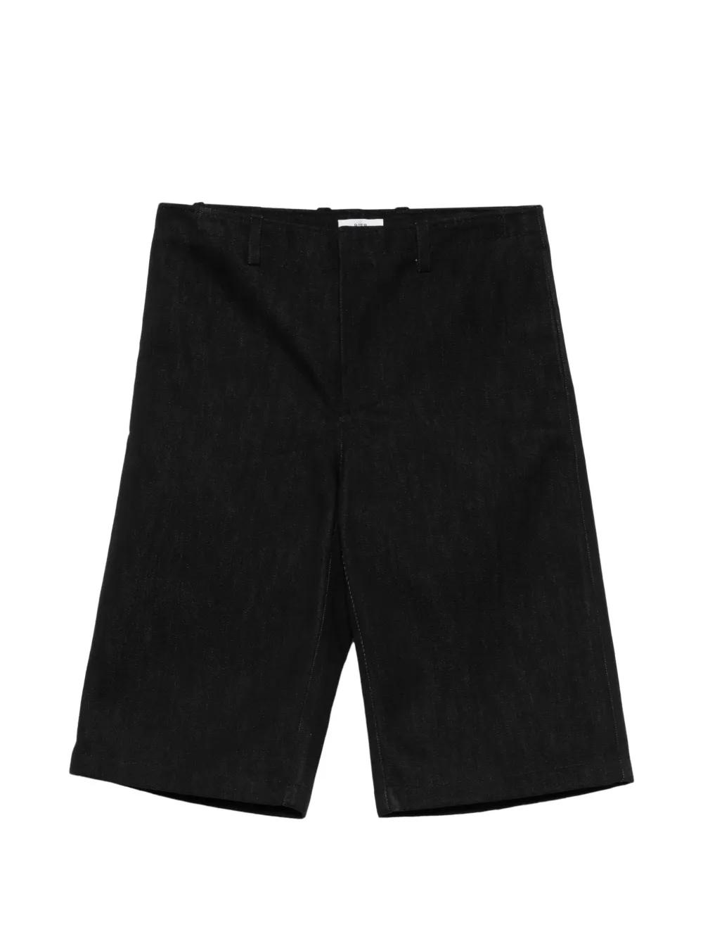 Rier Utility Gabardine Shorts in Black for Men | Lyst
