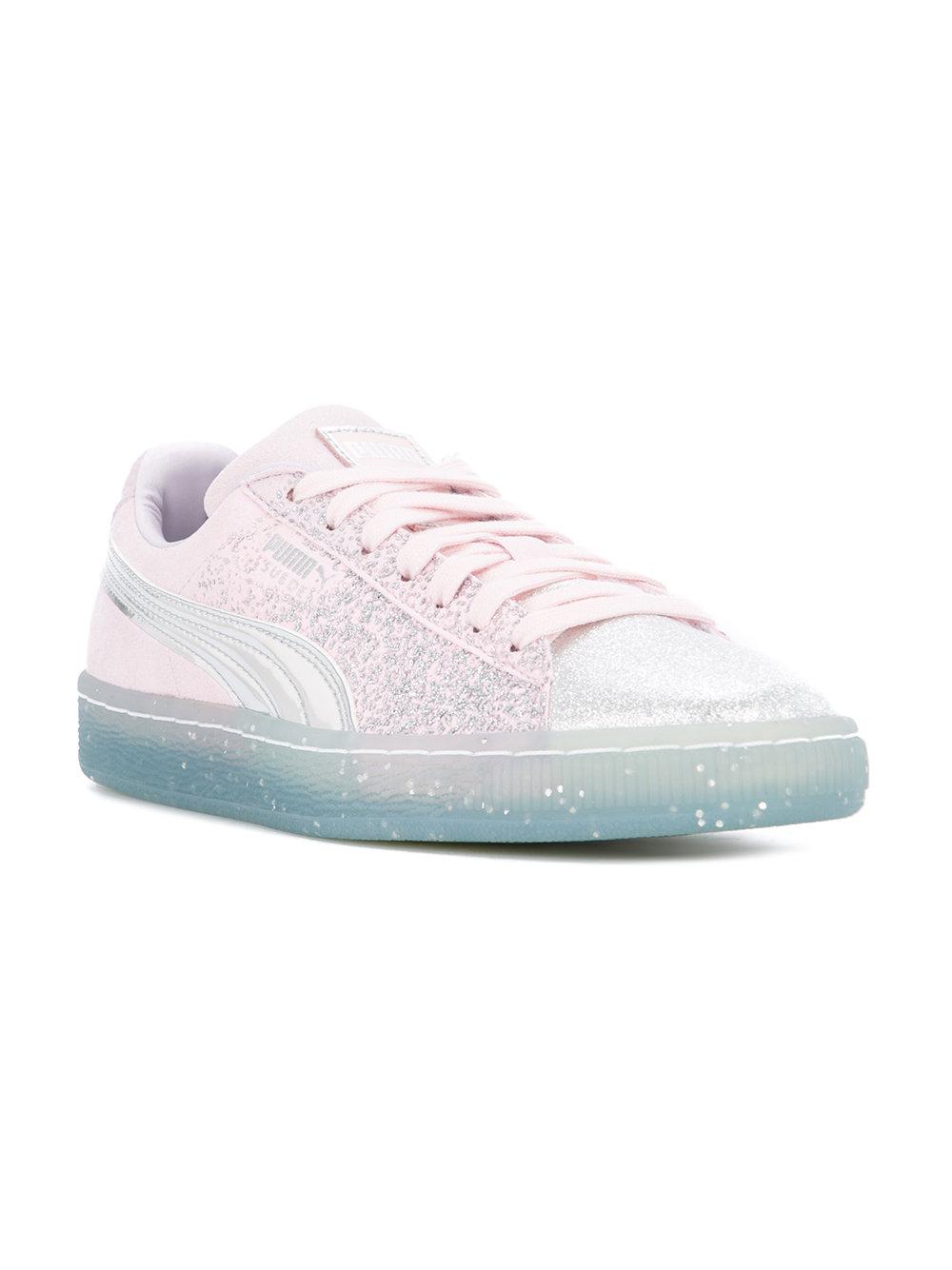 Pink shop glitter pumas