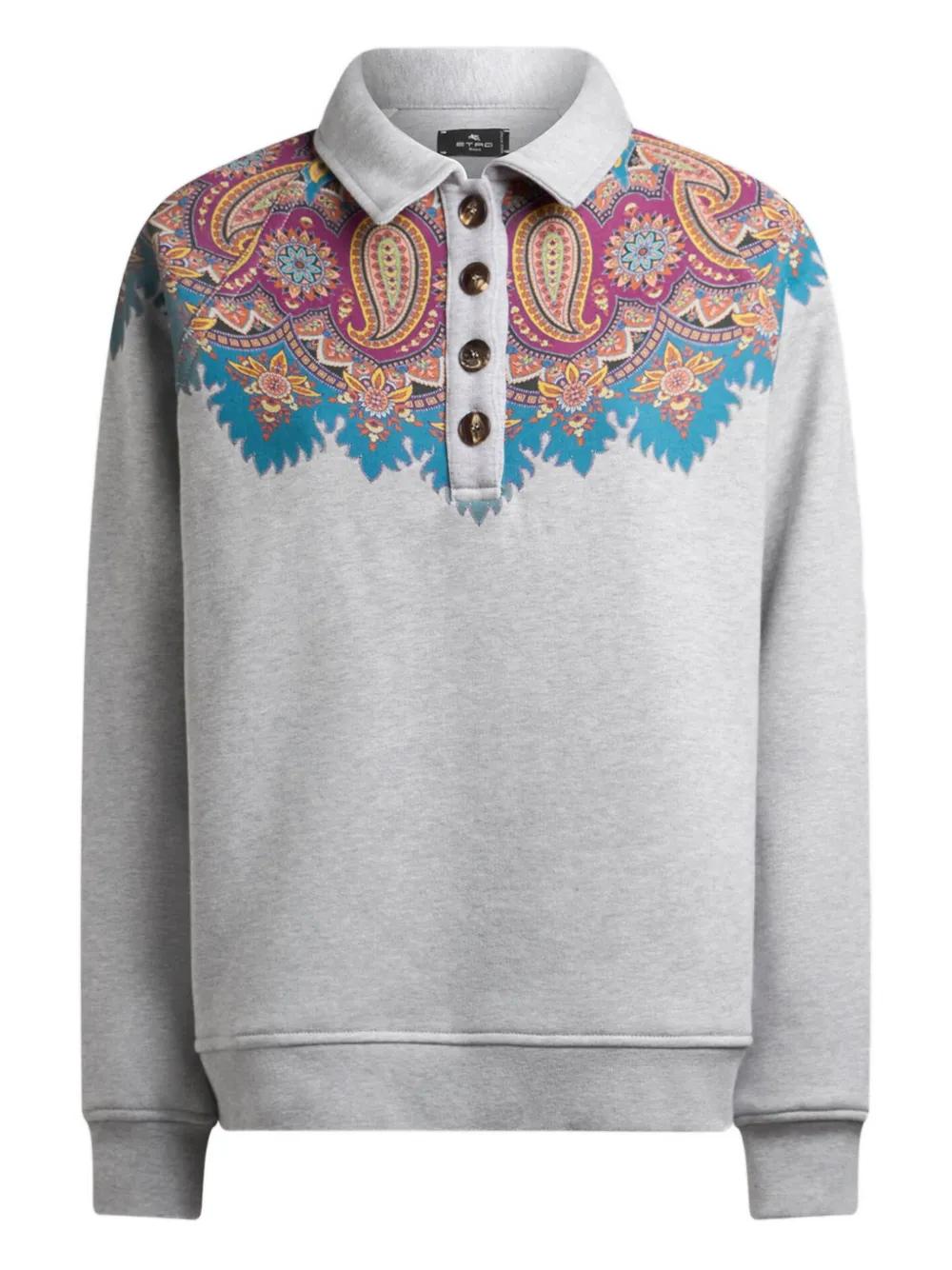 スウェット・トレーナー ETRO COTTON CREWNECK SWEATSHIRT WITH LOGO EMBROIDERY Etro Sweatshirts for Women | Online Sale up to 61% off | Lyst