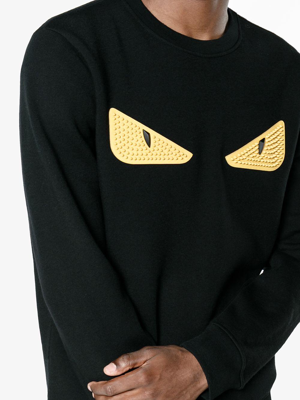 Fendi Bag Bugs Eyes Rubber Eyes Sweater in Black for Men | Lyst UK