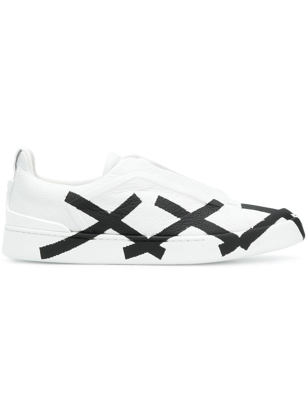 Ermenegildo Zegna Leather Triple Stitch Xxx Sneakers in White for Men - Lyst